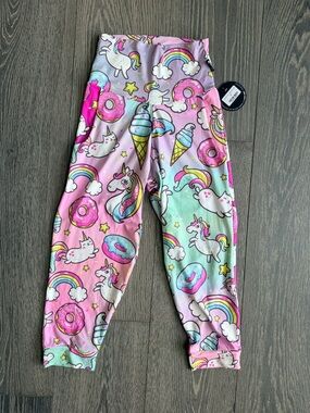Exotica Unicorn Soft to Tough Jogger Capris with Pockets Size Small
